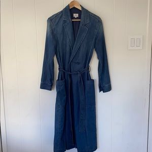 Adriano Goldschmied denim trench coat sz m